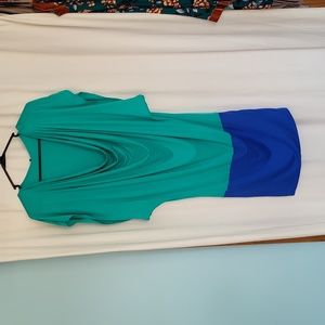 Slinky colorblock mini dress- brand new
